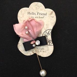 🎈Charming, retro silk flower stick pin BUNDLE DEAL 3 for $30!